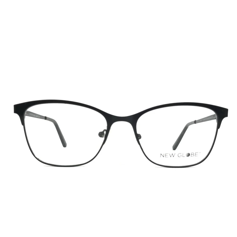 New Globe Eyeglasses Frames L5174-P BLACK Cat Eye Full Rim 51-16-135